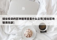 硅谷投资的区块链项目是什么公司[硅谷区块链俱乐部]